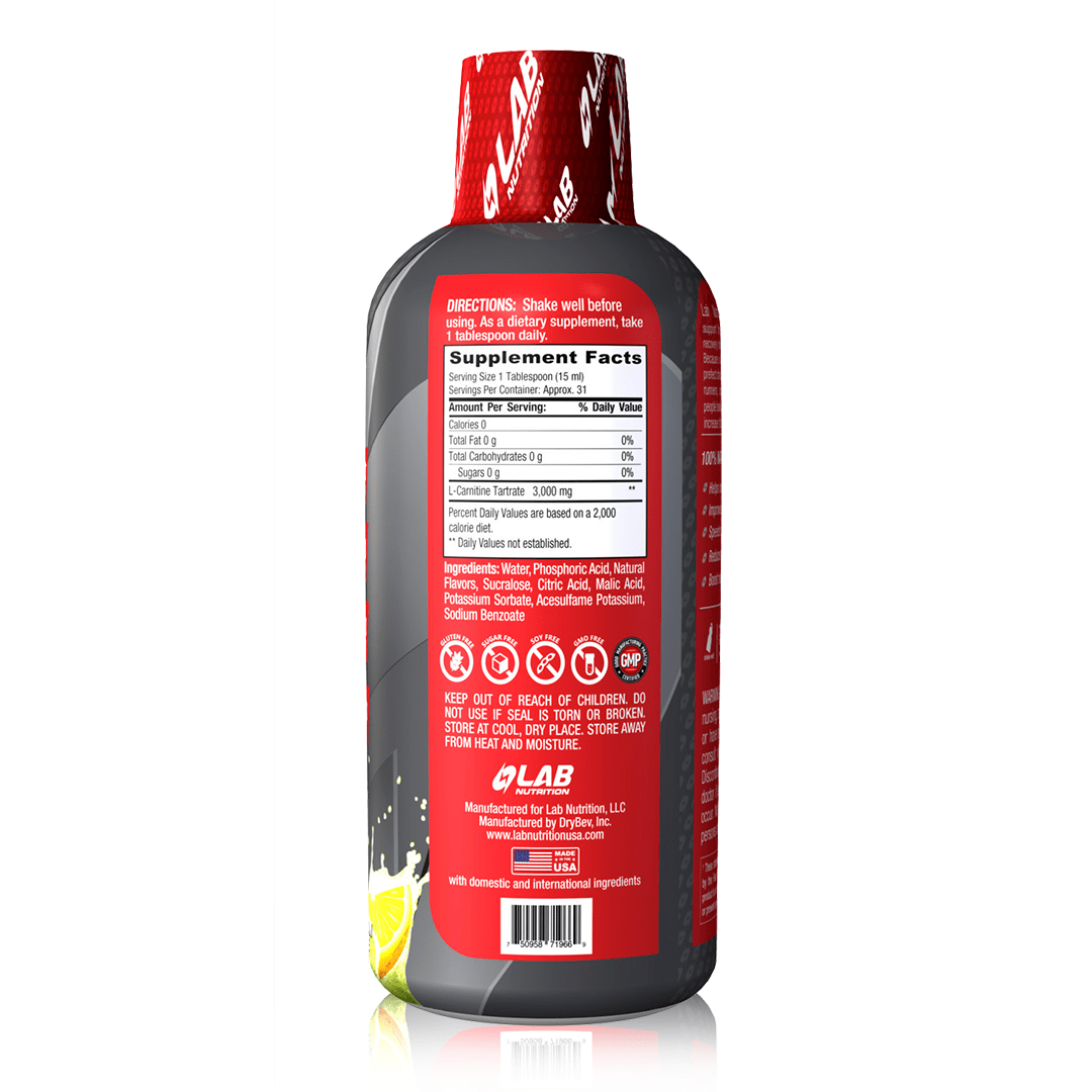L-CARNITINE 3000 MG LIQUID PRESENTATION, SUPPLEMENT DRINK - 31 SERVINGS LEMON LIME