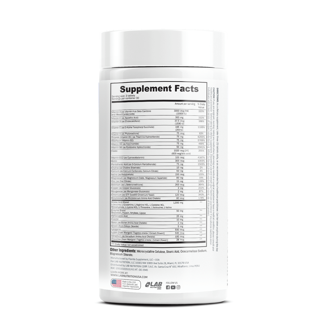 MULTIVITAMIN SUPPLEMENT FOR ADULT, MEN & WOMEN - BIOTIN 90 TABLETS