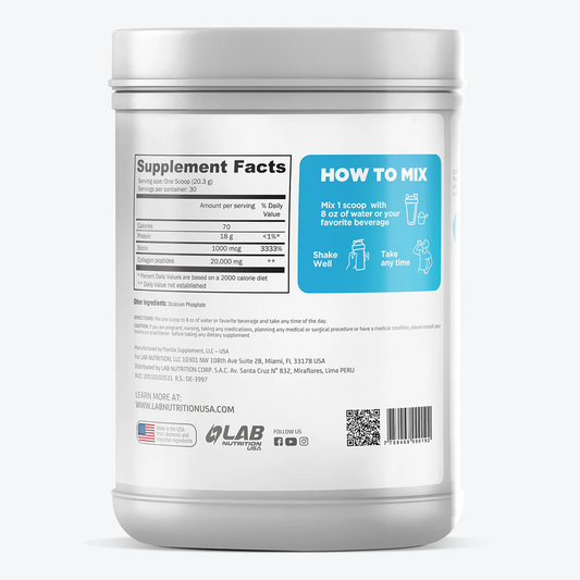 HYDROLYZED COLLAGEN PEPTIDES TYPE 1 & 3 WITH BIOTIN