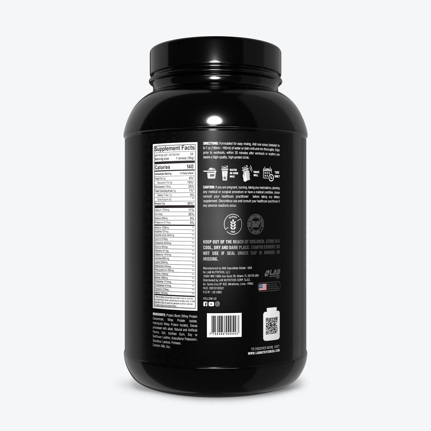 PREMIUM 100% WHEY PROTEIN POWDER 2LB BUILD MUSCLE